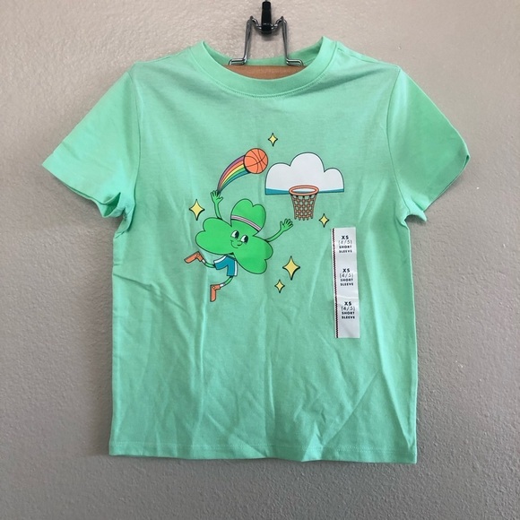 Disney Cat & Jack Bundle Girls St Patrick’s Graphics Two Shirts Size XS 4/5 - Picture 9 of 14